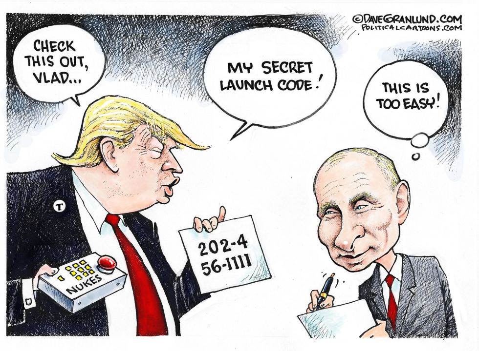  TRUMP AND US SECRETS by Dave Granlund