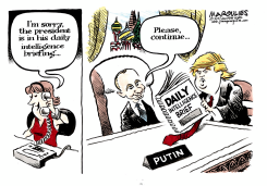TRUMP REVEALS CLASSIFIED SECRETS TO RUSSIA  by Jimmy Margulies