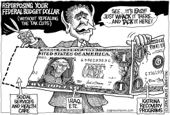 BUSH REPURPOSES THE BUDGET by Monte Wolverton