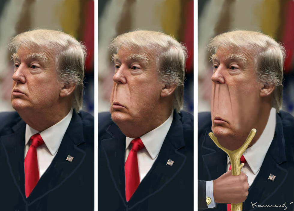A Long Face Trump