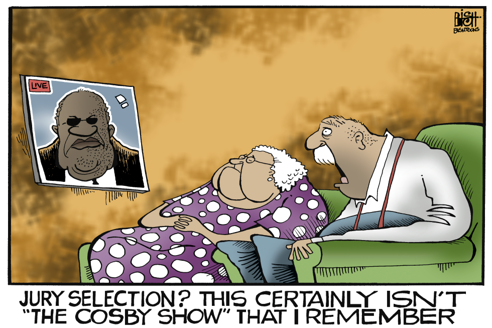 BILL COSBY TRIAL BEGINS, COLOR