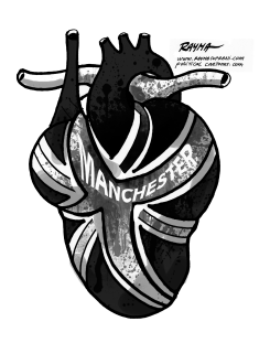 MANCHESTER ATTACK BW by Rayma Suprani