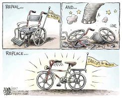 BUDGET PRIORITIES  by Adam Zyglis