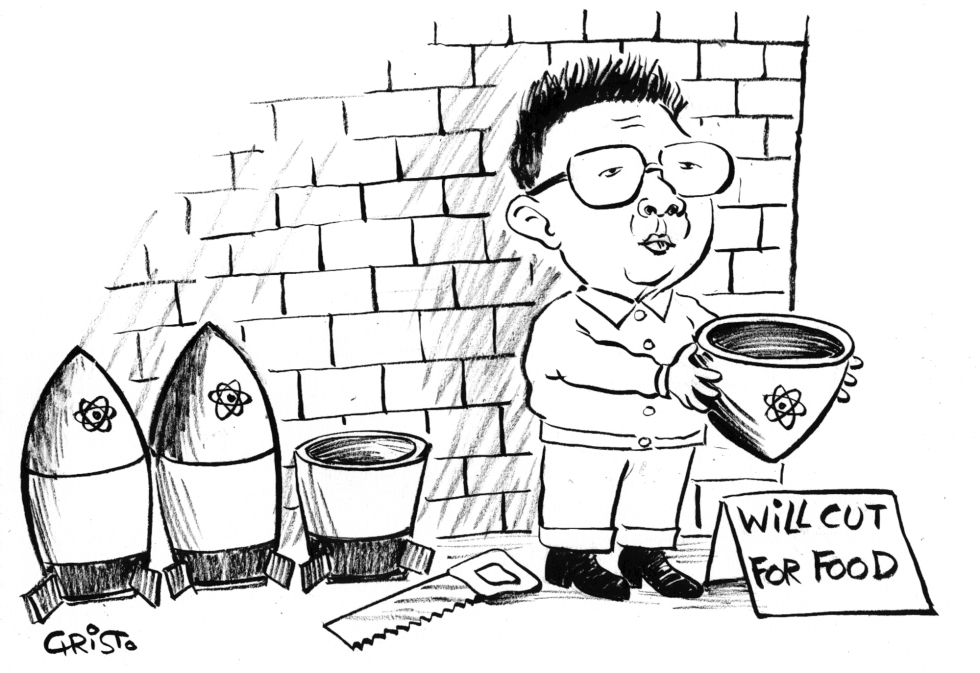 Kim Jong-Il will cut for food - B&W