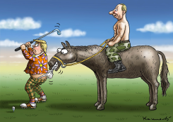 PUTINS WEDGIE HUMOR by Marian Kamensky