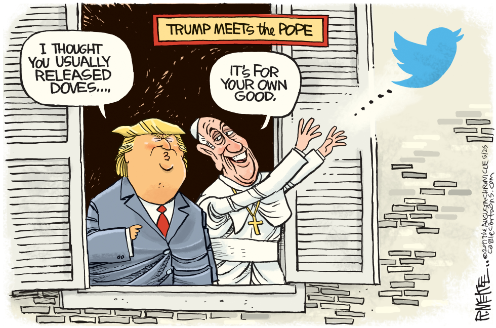  TRUMP MEETS THE POPE by Rick McKee