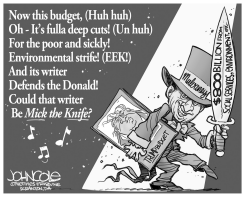 MICK THE KNIFE BW by John Cole