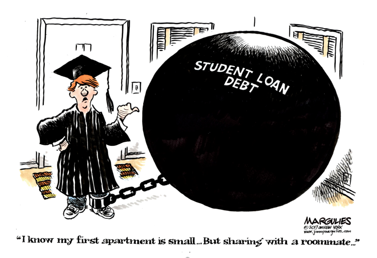 Image result for student debt cartoon