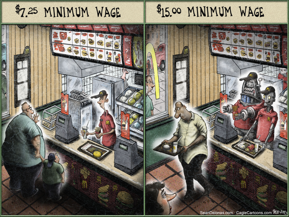 AI Robots Minimum Wage