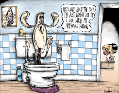 BUSH DOWN THE TOILET by Brian Adcock