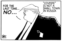 TRUMP COVFEFE, B/W by Randy Bish