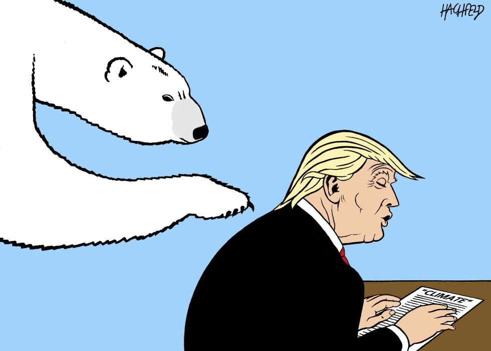  TRUMP DECLARES HIMSELF ON CLIMATE by Rainer Hachfeld