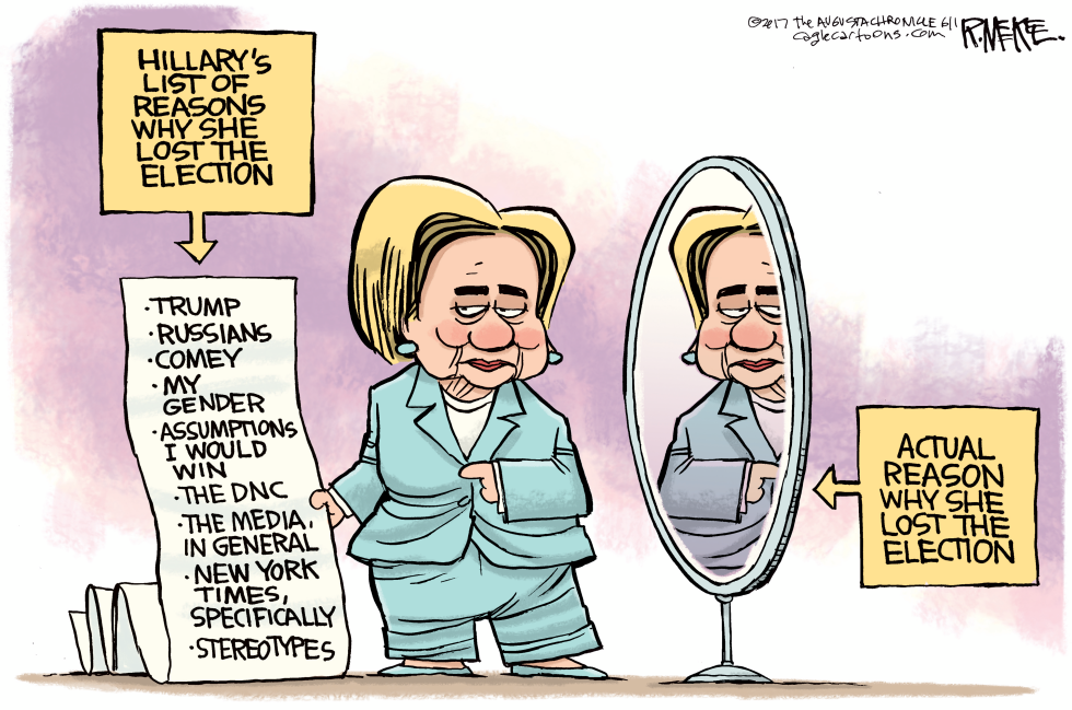  HILLARY EXCUSES by Rick McKee