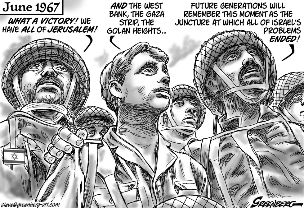 Six Day War Anniversary bw