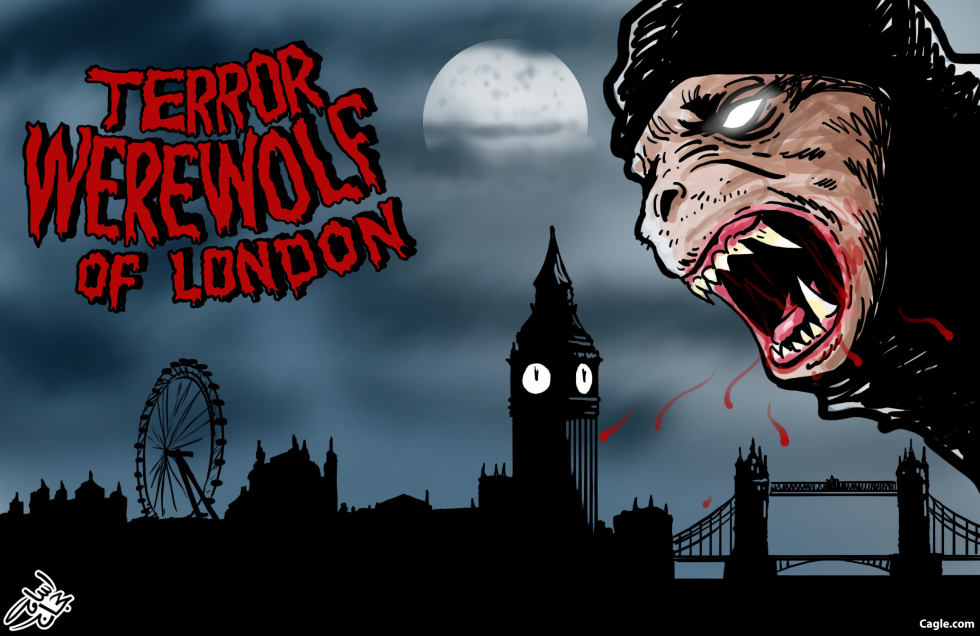  LONDON WEREWOLF IS BACK by Osama Hajjaj
