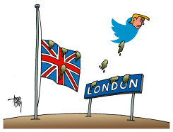 TRUMP ATTACKS LONDON MAYOR by Arend Van Dam