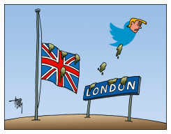 TRUMP ATTACKS LONDON MAYOR by Arend Van Dam