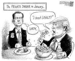 COMEY DINNER by Adam Zyglis