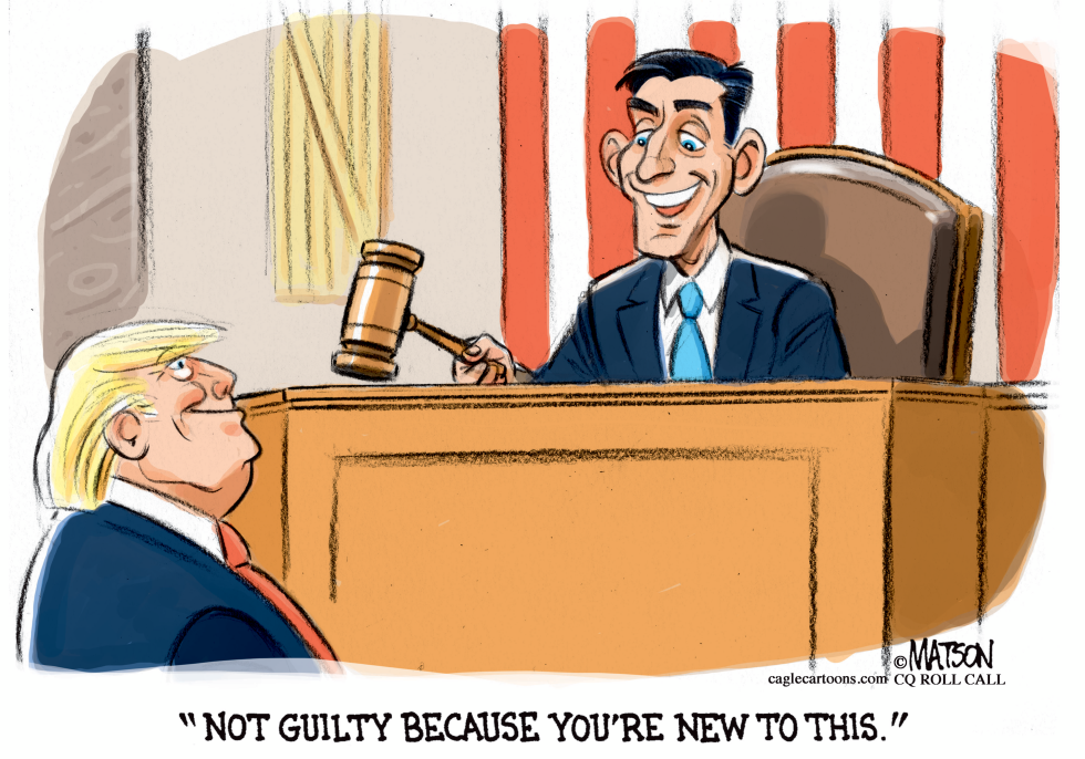  SPEAKER RYAN FINDS TRUMP NOT GUILTY OF KNOWING ANY BETTER by RJ Matson