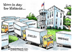 MELANIA MOVES IN  by Dave Granlund