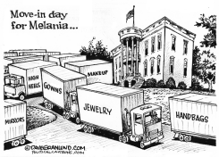MELANIA MOVES IN by Dave Granlund