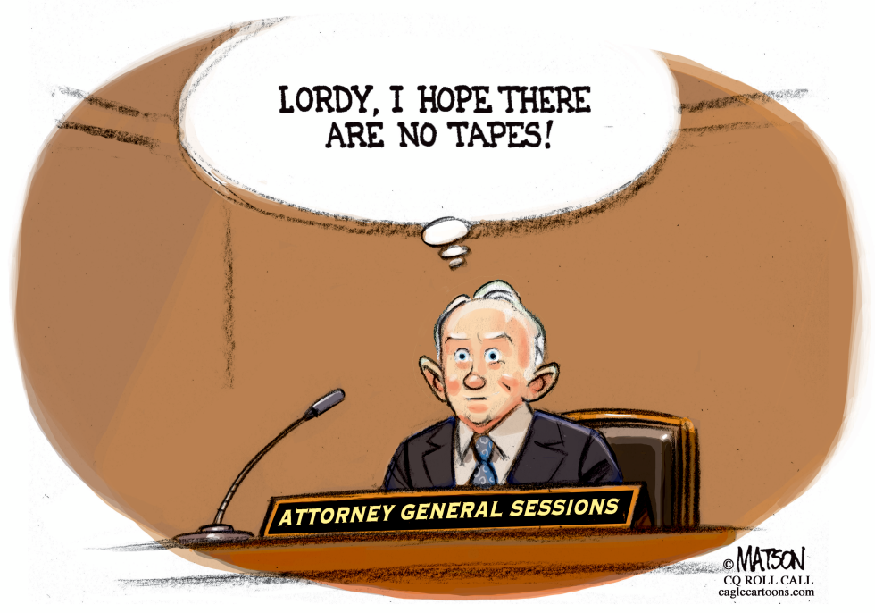 Jeff Sessions expresses worry over possible tapes during Senate testimony