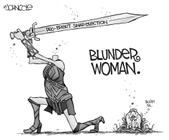 BLUNDER WOMAN BW by John Cole