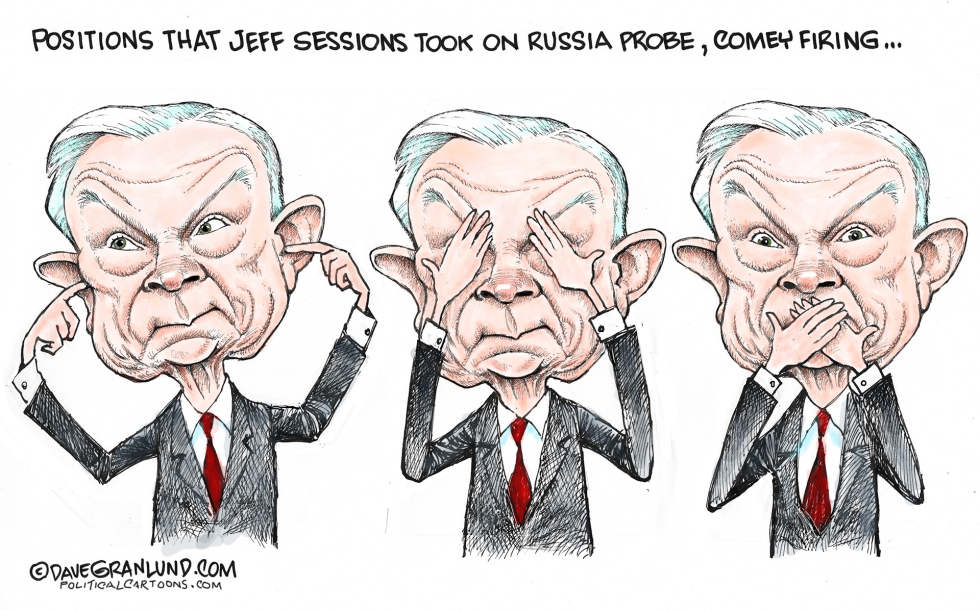  JEFF SESSIONS ON RUSSIA AND COMEY  by Dave Granlund