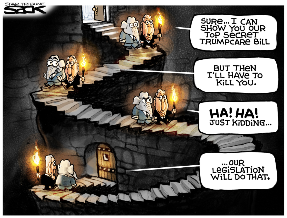  STAIRWAY TO HELLCARE by Steve Sack