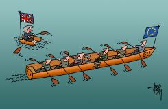 BREXIT - ROWING AWAY by Arend Van Dam