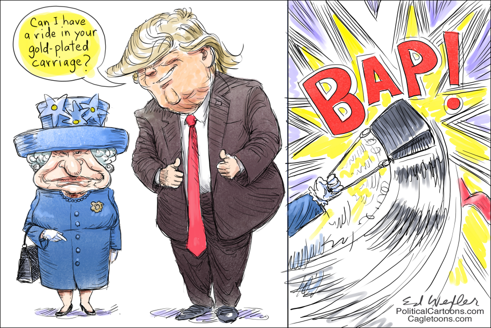  QUEEN SMACKS TRUMP by Ed Wexler