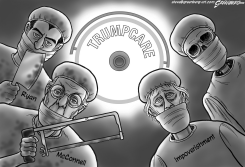 TRUMPCARE BW by Steve Greenberg