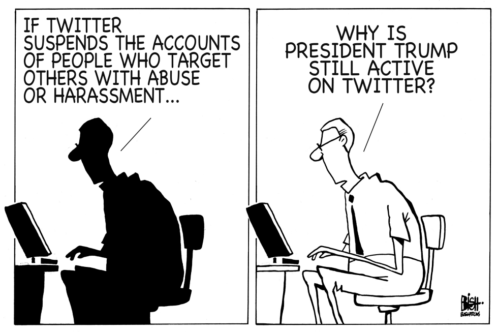 TWITTER RULES AND TRUMP, B/W