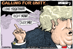 TRUMP CALLING FOR UNITY by Monte Wolverton