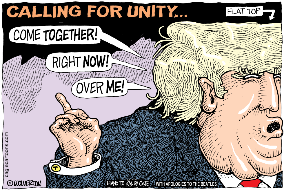  TRUMP CALLING FOR UNITY by Wolverton