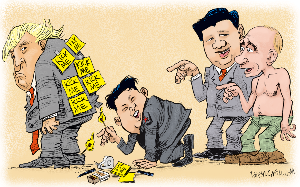 Xi, Putin, Little Kim and Trump - Kick me
