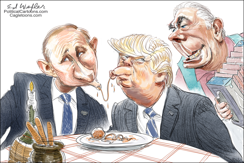 Trump/Putin Spaghetti Kiss