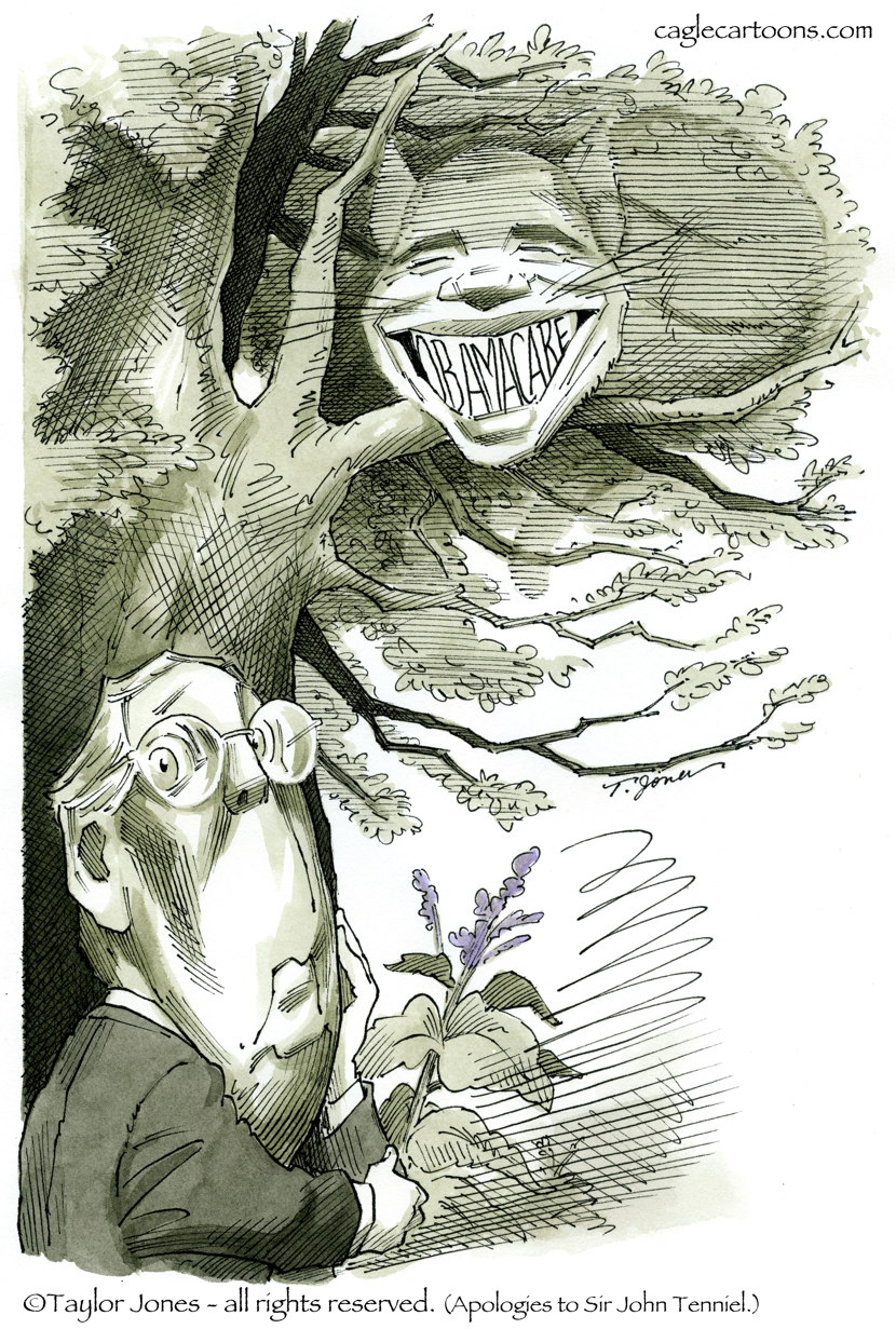 Mitch McConnell and the Cheshire Obama - COLOR