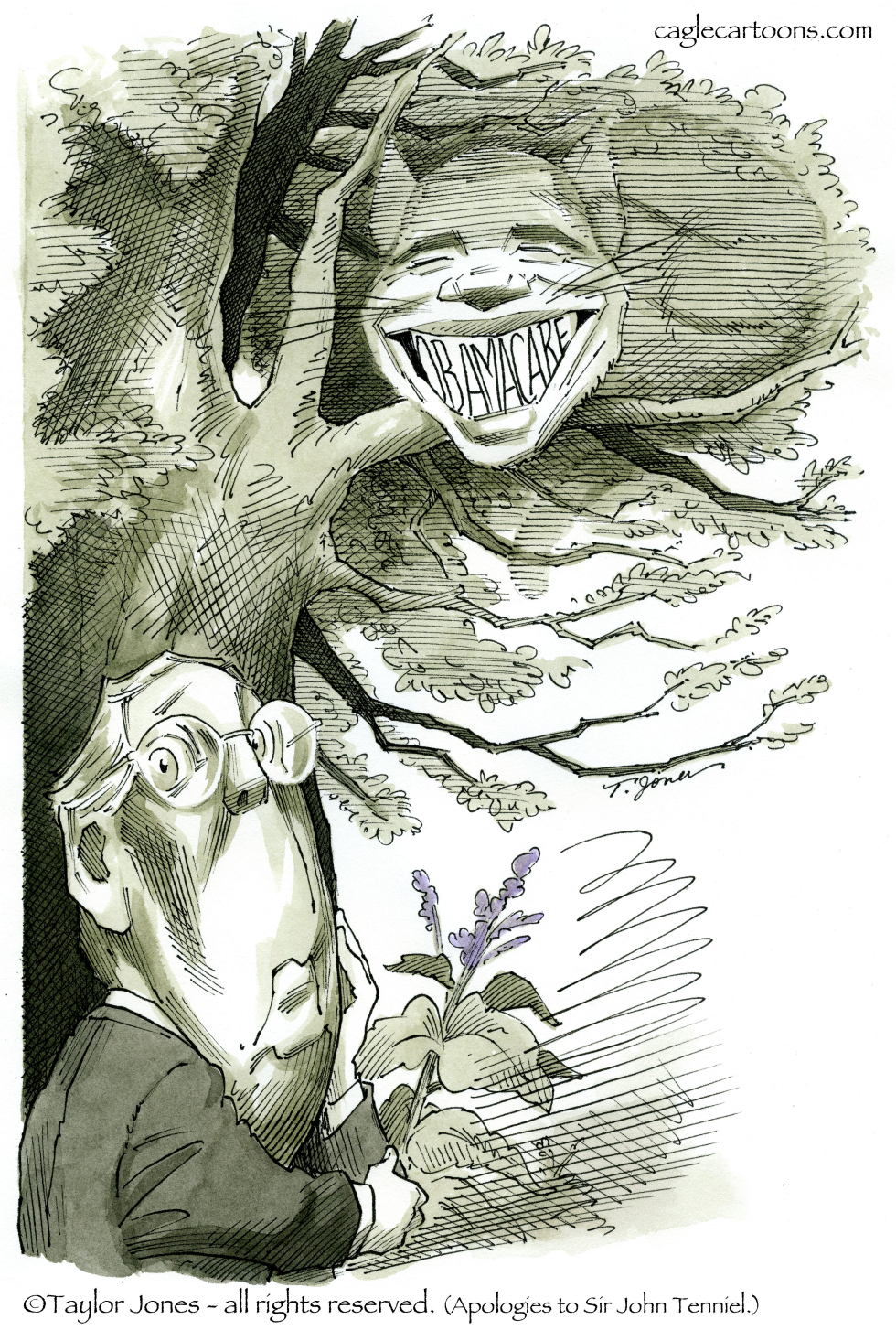 Mitch McConnell and the Cheshire Obama - COLOR