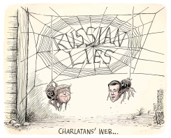 CHARLATAN'S WEB  by Adam Zyglis