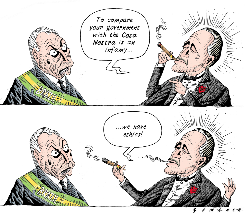 Michel Temer and Don Corleone Spirit