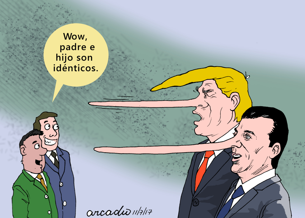 Donald Trump and his son