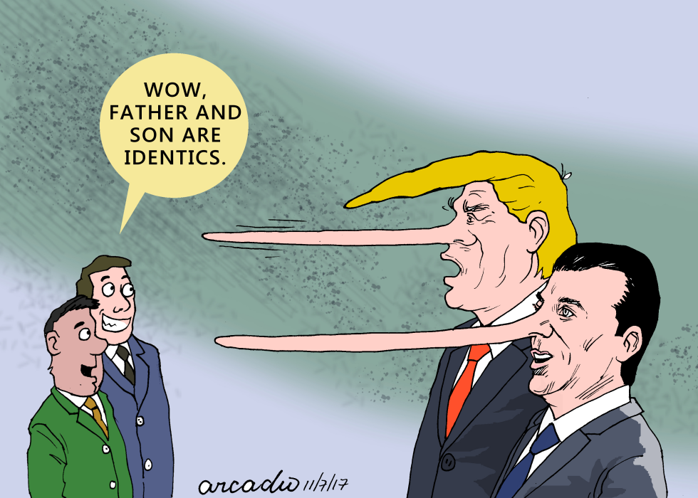 Donald Trump and his son
