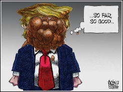 TRUMP'S PROGRESS by Terry Mosher