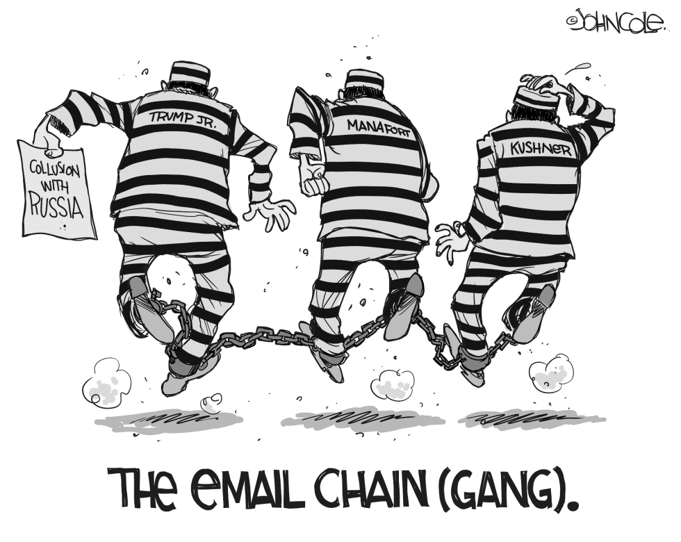 Email chain gang BW