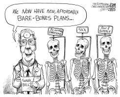 SENATE HEALTH CARE BILL by Adam Zyglis