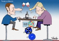 TRUMP VS MACRON by Hassan Bleibel
