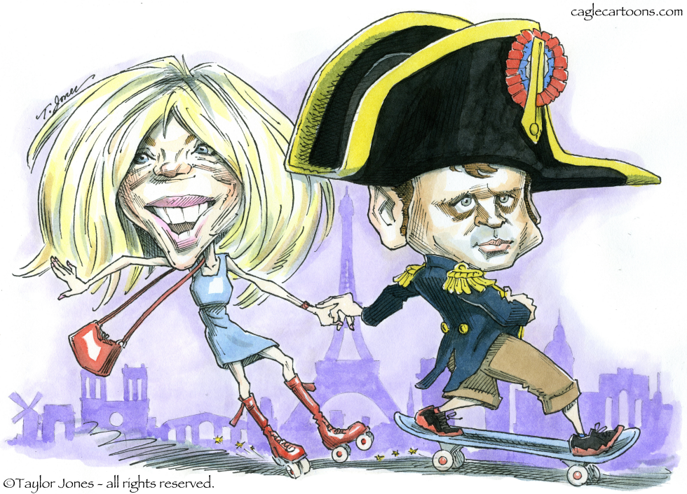Brigitte and Napoleon Macron - COLOR