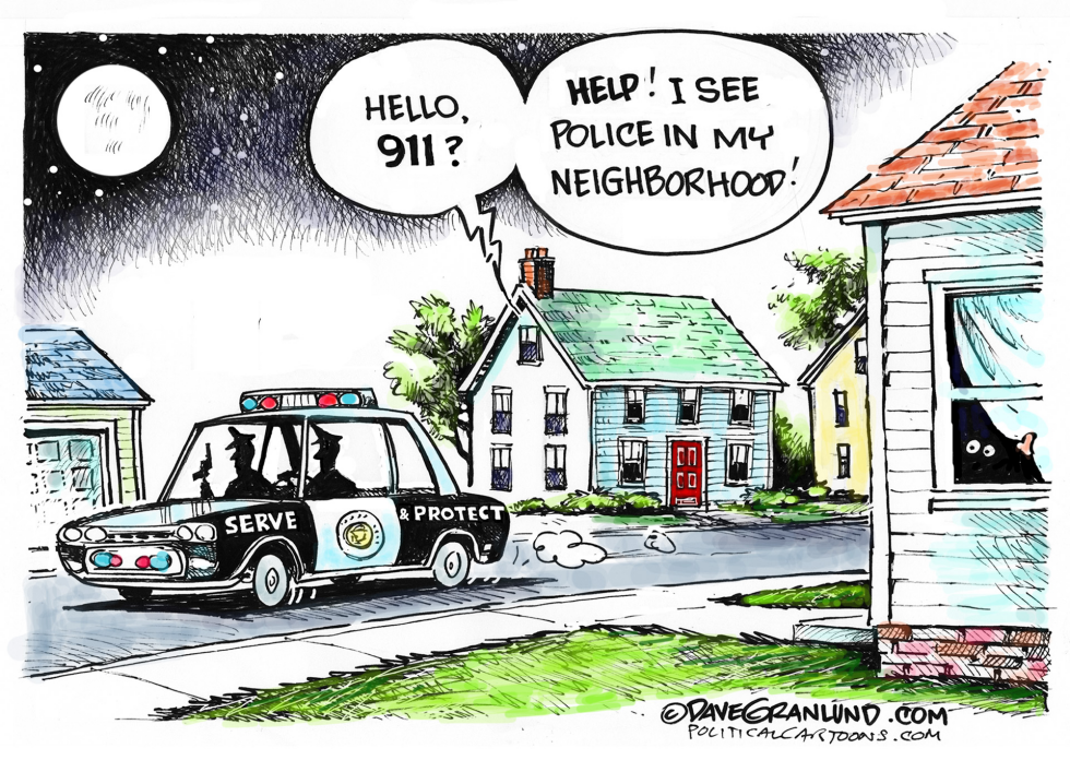  FUTURE 911 CALLS AND POLICE by Dave Granlund