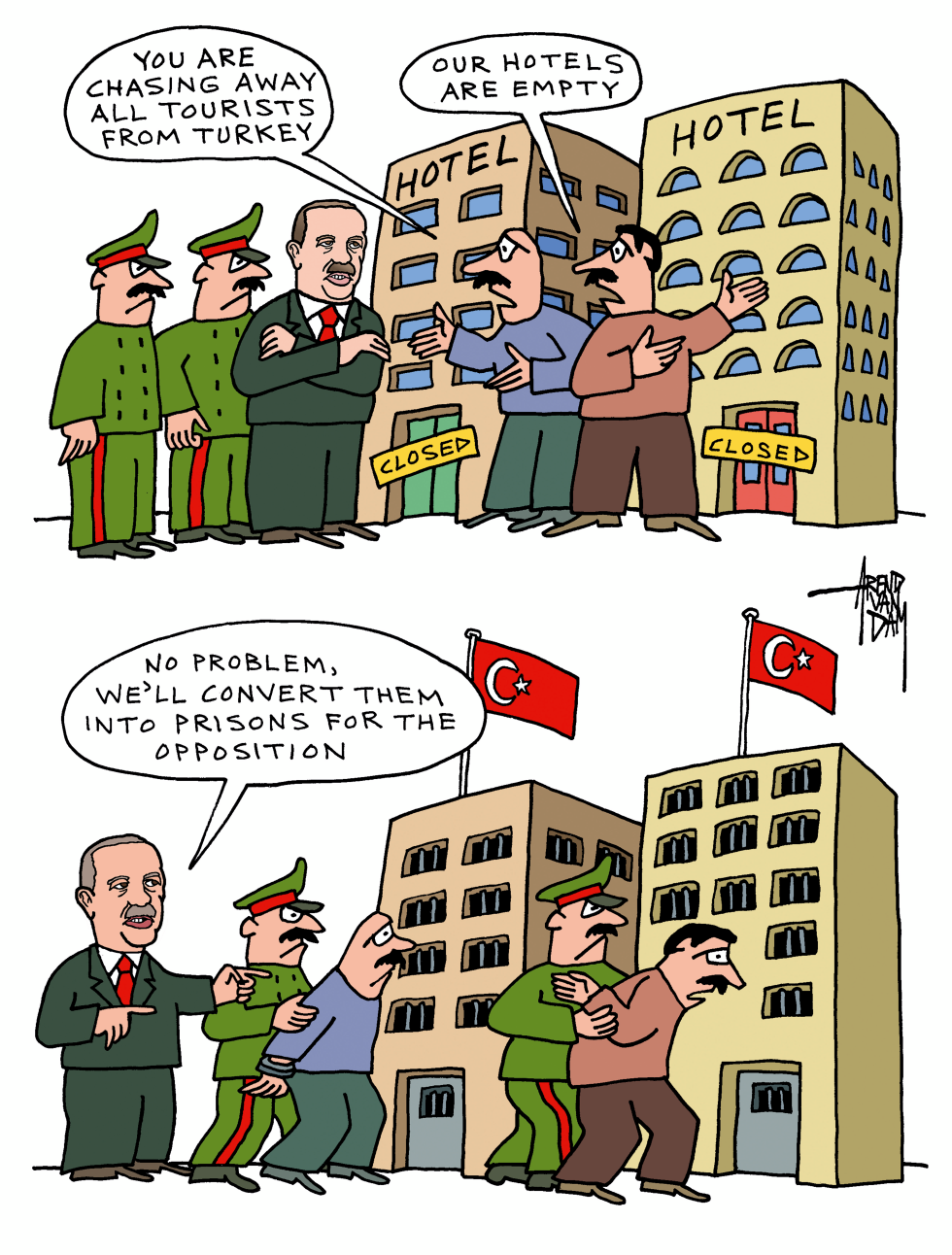 Erdogan chasing tourists away